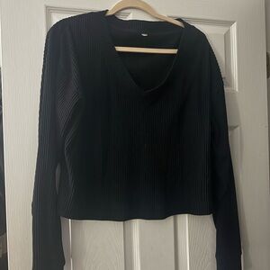 ALO Yoga Black Ribbed Top